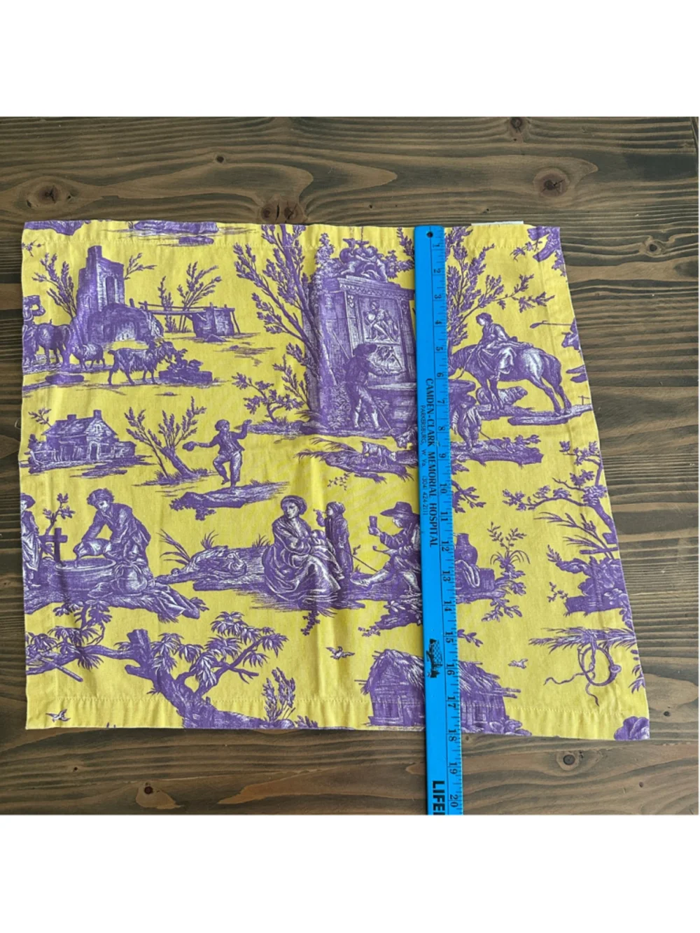 Williams Sonoma Orleans Toile Napkin 19x19 Yellow Purple Cotton Replacement